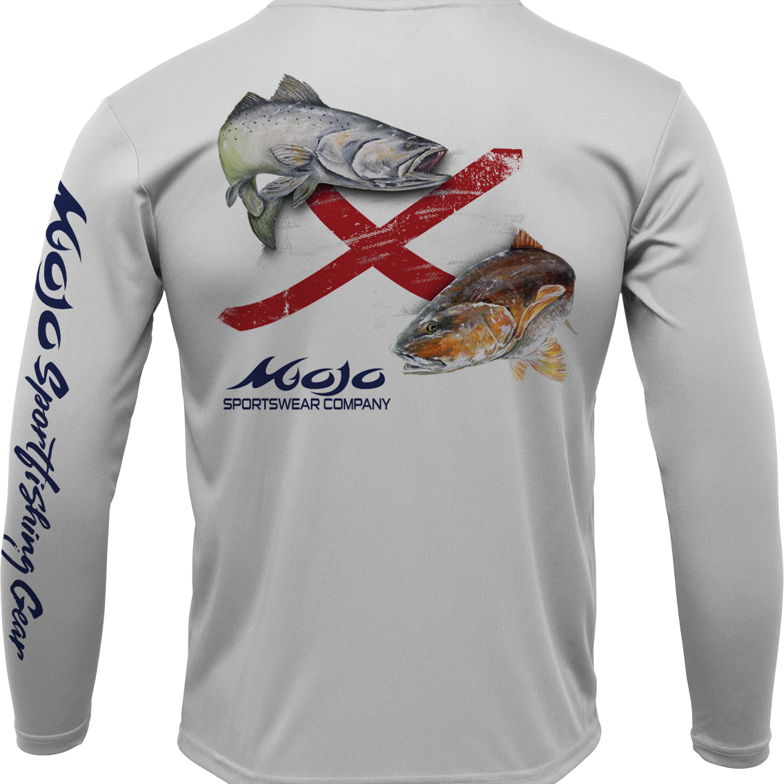 Men's SoWAL Sun Jersey Alabama Redfish Flag Long Sleeve