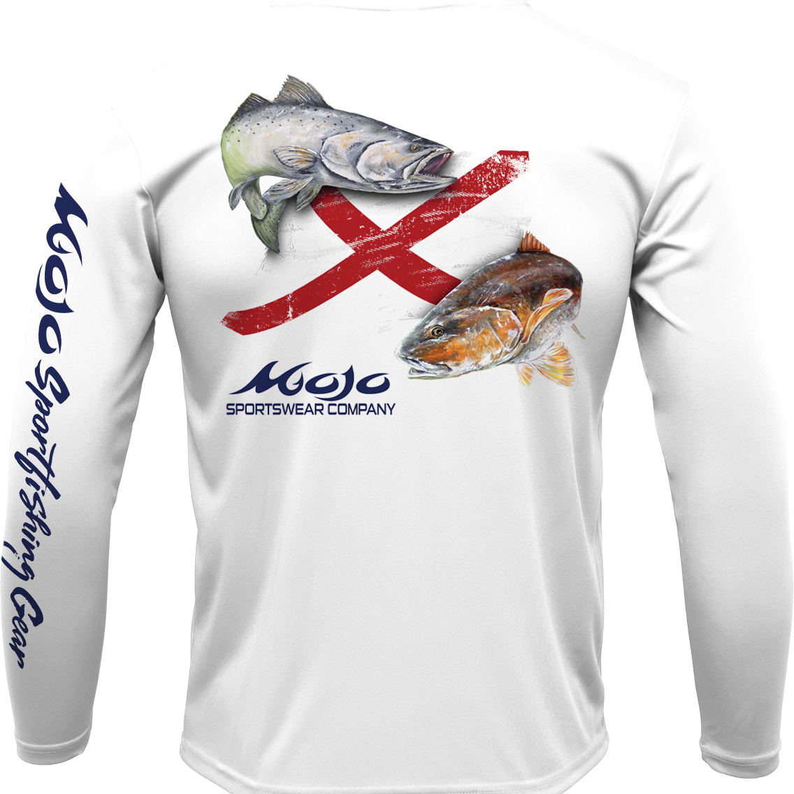 Men's SoWAL Sun Jersey Alabama Redfish Flag Long Sleeve