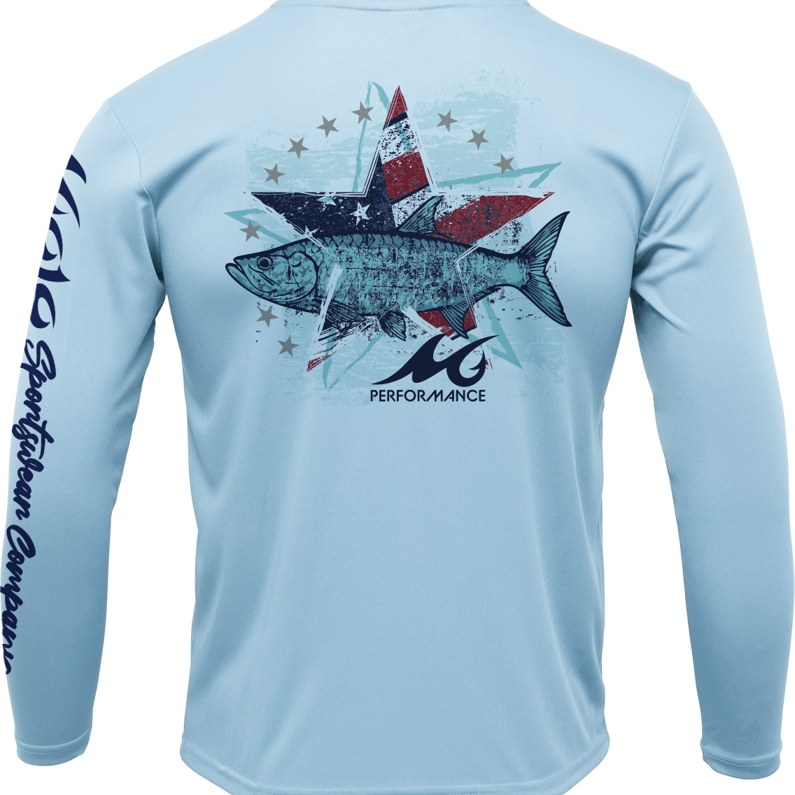 Men's SoWal Sun Jersey Americana Fish Long Sleeve