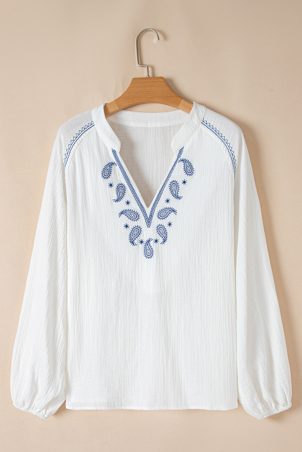 Seawind Paisley Women's Blouse With Embroidery