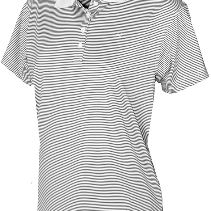 Ladies Micro Striped Performance Polo - Mojo Sportswear Company