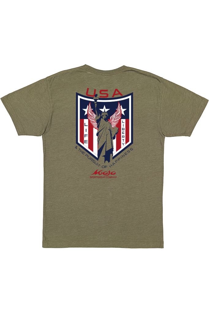 Statue of Liberty Short Sleeve T-Shirt - Mojo Sportswear Company