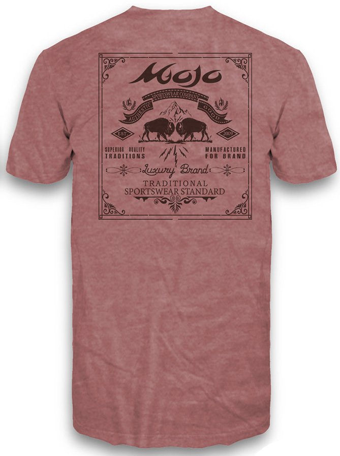 Buffalo Stamp Short Sleeve Pocket Tee - Mojo Sportswear Company