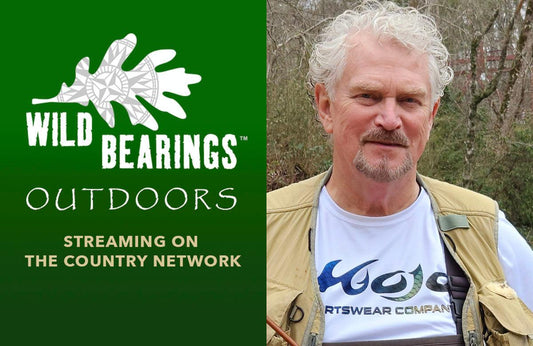 Photo header of Sam Johnson of Wild Bearings promoting their new program Wild Bearings Outdoors set to stream on The Country Network starting May 13, 2023 at 2pm.