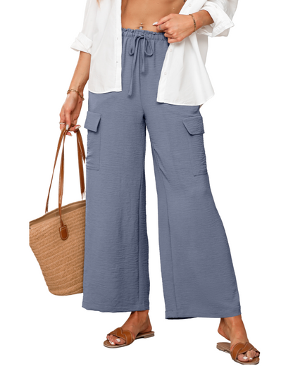 Tidal Drift Women's Beachwear Pants With Drawstring