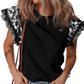 Harbor Breeze Women's Flutter Sleeve Blouse