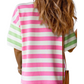 Shoreline Stripes Women's Drop Sleeve Tee With Pocket