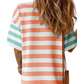 Shoreline Stripes Women's Drop Sleeve Tee With Pocket