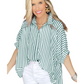 Saltwater Stripes Dolman Sleeve Oversize Shirt