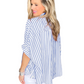 Saltwater Stripes Dolman Sleeve Oversize Shirt
