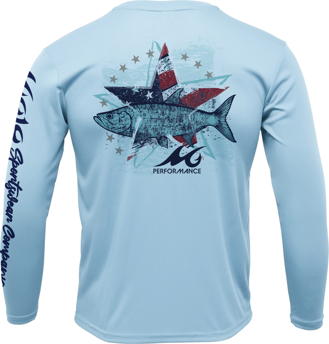 Men's SoWal Sun Jersey Americana Fish Long Sleeve
