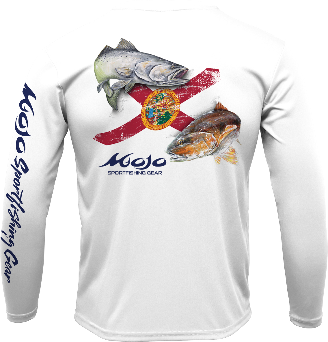 Men's SoWAL Sun Jersey Florida Redfish Flag Long Sleeve