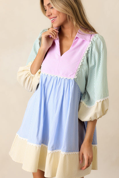 Tide Lines Women's Striped Short Dress