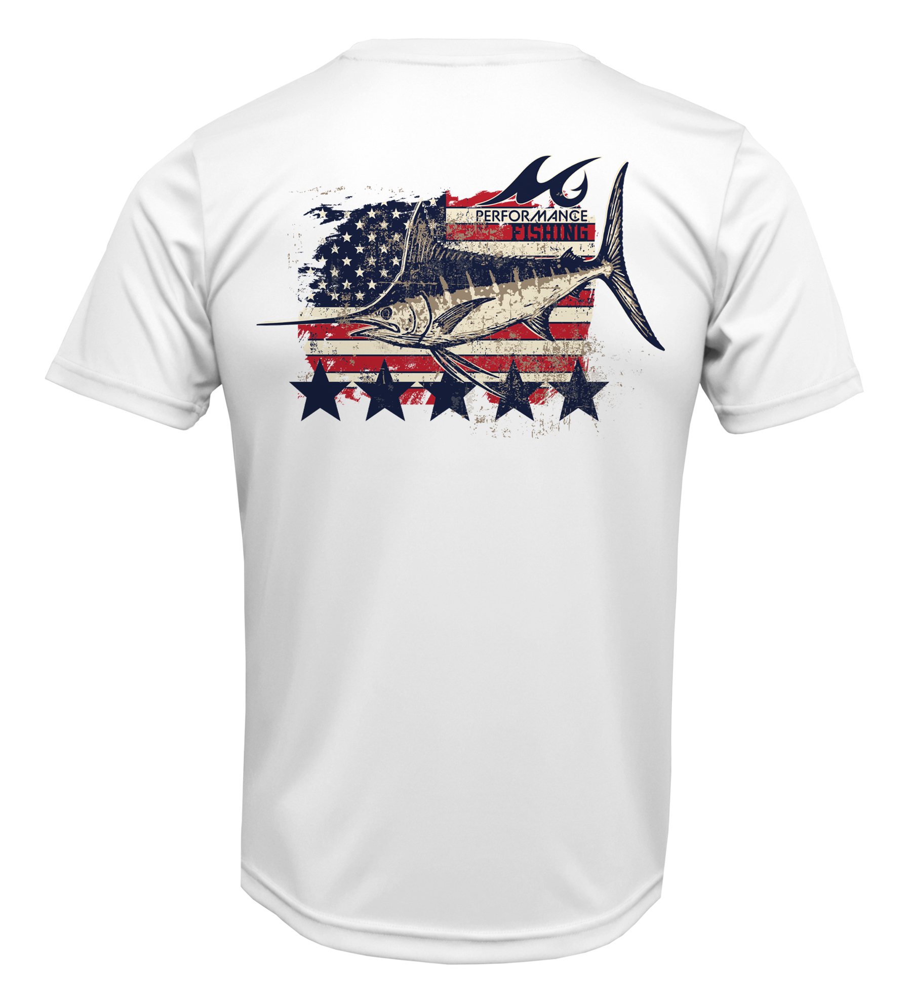 Men's SoWal Sun Jersey Patriotic Marlin Short Sleeve