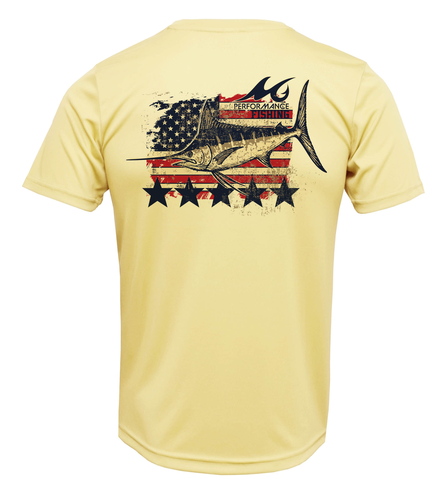Men's SoWal Sun Jersey Patriotic Marlin Short Sleeve