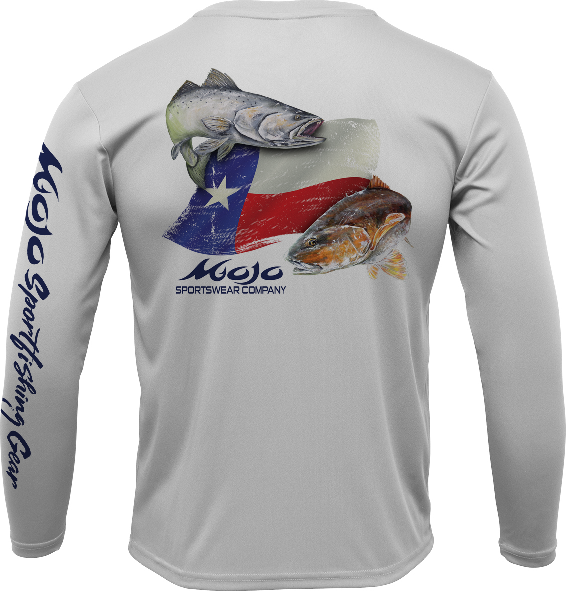 Men's SoWAL Sun Jersey Texas Flag Redfish/Trout Long Sleeve