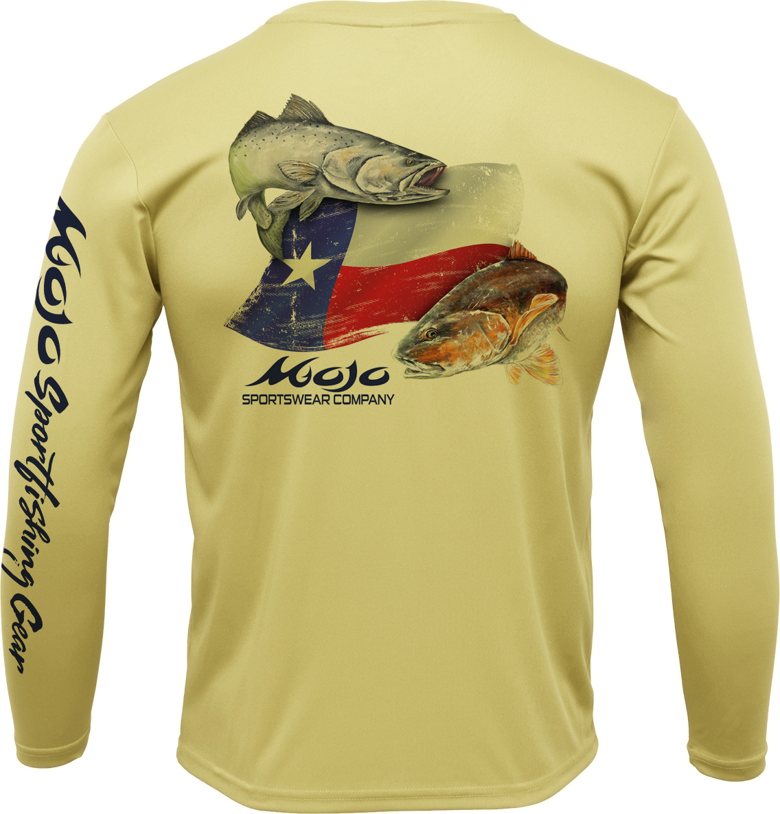 Men's SoWAL Sun Jersey Texas Flag Redfish/Trout Long Sleeve