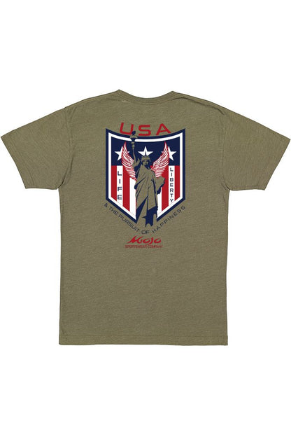 Statue of Liberty Short Sleeve T-Shirt - Mojo Sportswear Company