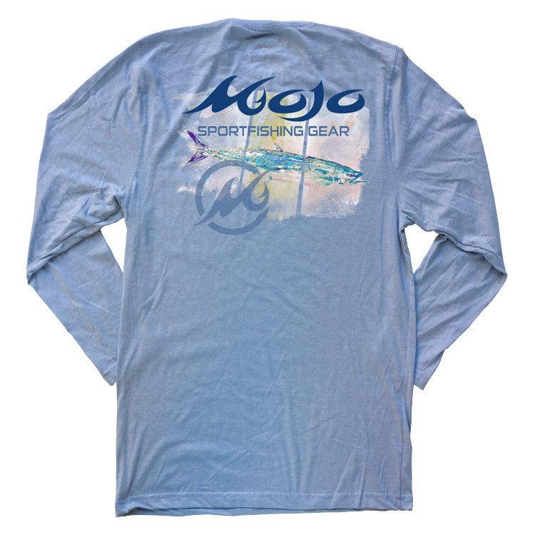 Long Sleeve Long Live The King Performance Fishing T-Shirt - Mojo Sportswear Company