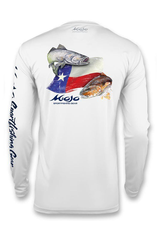 Performance Fish Texas Flag Redfish/Trout - Mojo Sportswear Company